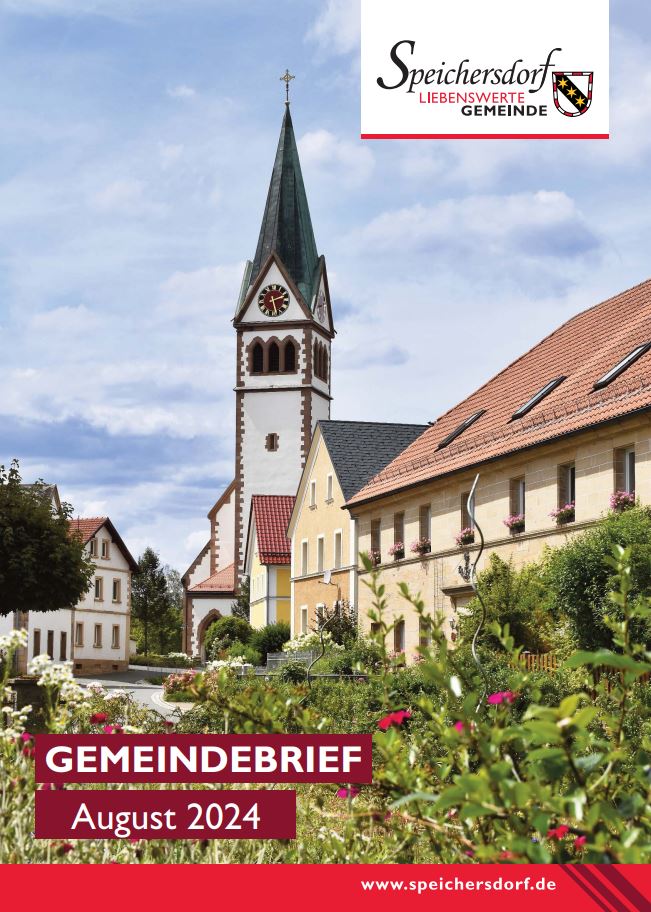 Auf dem Titelblatt der August-Ausgabe des Gemeindebriefs ist die Kirche in Wirbenz zu sehen.